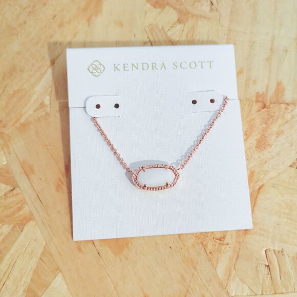 Kendra Scott Jewelry - NEW Kendra Scott Elisa white Pearl Necklace Rose Gold